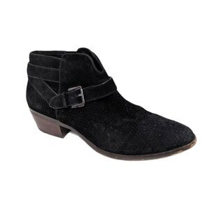 SAM EDELMAN Patrisha Black Leather Booties 8